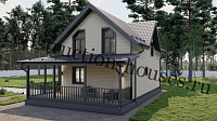 Каркасный дом 7.5м х 12м, 134 м²
