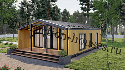 Каркасный дом барнхаус 100 м² 8м х 12.95м