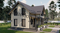 Каркасный дом 7.5м х 12м, 134 м²